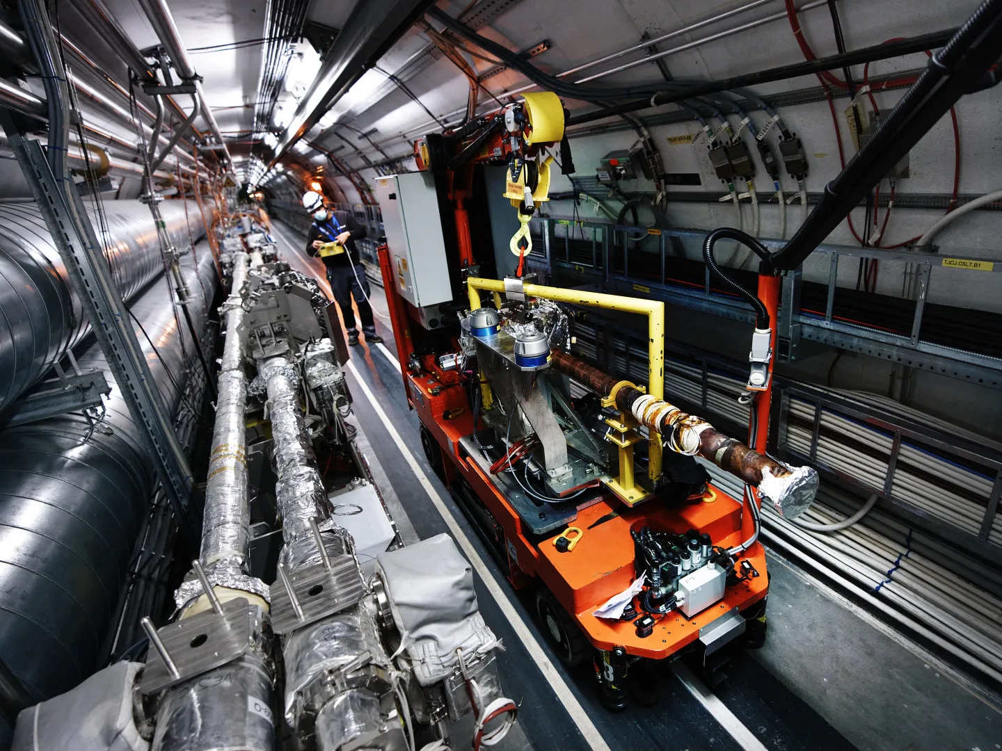 First beam commissioning of the new HL-LHC collimators at the LHC